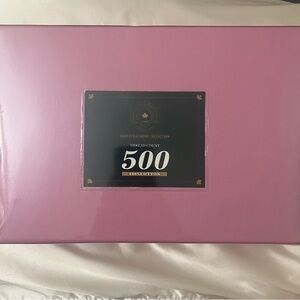 BNIP New Mapleville 500TC 100% Cotton Double/Full Bedding Sheet Set Mauve Pink